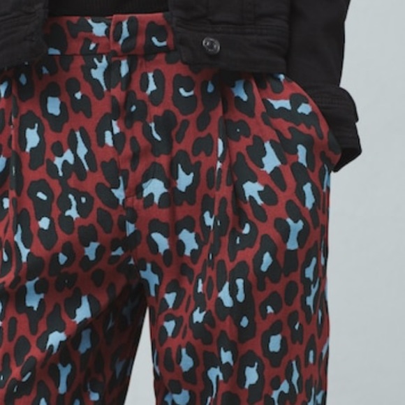 MANGO NWOT Casual Cheetah Pants - Picture 2 of 8